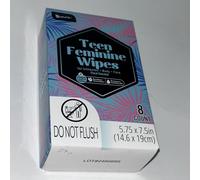B.pure Toallitas femeninas Teen para íntimos, cuerpo y cara, 8 unidades