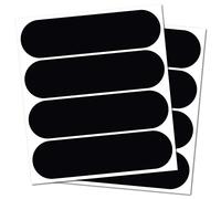 B REFLECTIVE - Juego de 4 Pegatinas Reflectantes para Cascos de Moto - Tamaño Tiras Homologada FR - Visibilidad - sobre & Design - Adherencia Optimizada - Negro - Paquete de 2