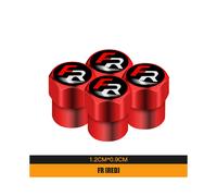 (B Rojo para FR) 4 tapas de válvula de aluminio para neumáticos de coche, para Seat León, Cupra, Ibiza,