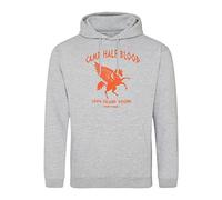 B&S Boutique Camp Half Blood Percy Jackson Inspired PJO Heroes of Olympus Orange Sudadera con Capucha Gris Unisex Size S