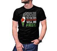 B&S Boutique from The River To The Sea Palestine Will Be Free Camiseta De Hombre Negra Size L