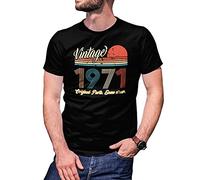 B&S Boutique Vintage 50 Year Old Gifts 1971 Original Parts Fun Edition 50th Birthday Camiseta De Hombre Negra Size XXL