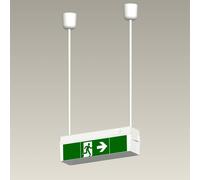 B-Safety Juego de suspensión para luminaria de emergencia C-LUX Standard, 50 cm