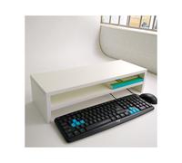 (B) Soporte para monitor da tavolo en legno, soporte universal para computadora portátil, soporte en