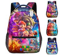 (B) Super Mario Kids Backpack Student Rucksack Children School Shoulder Bags Travel Bookbag
