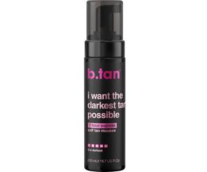 b.tan Espuma Autobronceadora Oscuro Posible | I Want The Darkest Tan Possible - 1 hora, Sin olor a bronceado falso, Apto para veganos, sin crueldad animal, 200ml