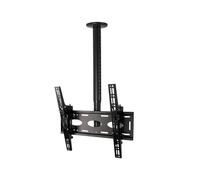 B-Tech BT8426 Soporte de Techo Universal Inclinable Altura Ajustable para Pantallas de 39-55", VESA 600x400, 50kg, Negro
