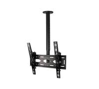 B-Tech BT8426 Soporte Techo Universal Pantallas Planas Ajustable Inclinación 39-55 Pulgadas, 50kg, Negro