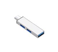 (B- Tipo C A 3USB) Concentrador USB 3 en 1 de alta velocidad USB 3.0 OTG de 3 puertos USB C, adaptador