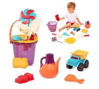 B. toys - Juguete de Playa didáctico para niñas y niños - 11 Juguetes para la Arena - Juguetes de Playa y Bolsa de Almacenamiento - Juguetes de Verano para niñas y niños - 18 Meses +- Púrpura