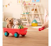 B. Toys - Carrito de Juguete Rojo - Cuerda de Arrastre con asa Gruesa - Ruedas de rodaje Suave - Juguete para niños y peques - 18 Meses o más - Happy Wagon