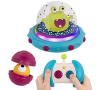 B. toys - Coche teledirigido de 1 año bumper cars nave espacial - vehículo RC con luces y sonidos simple juguete de coche teledirigido con alien y planetas para niñas y niños (3 partes)