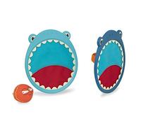 B. Toys - Juego de lanzar y agarrar - 2 Raquetas en Forma de Tiburon y una Bola de Tela - Juguetes de Actividades para niños - Juego al Aire Libre - 3 años + - Critter Catchers - Finley El Tiburón