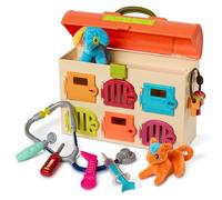 B. toys Maletín veterinario para niños con peluches, estetoscopio, jeringuilla y mucho más - maletín médico veterinario de juguete, maletín médico veterinario a partir de 2 años de edad