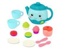 B. toys - Fiesta del té musical - Juego de té de juguete - Juego de 17 piezas - Sonidos y luces - Postres de formas - 18 meses+