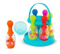 B. toys Juego de bolos para niños - Colorido juego de bolos con bola brillante, cuentas que rebotan y almacenamiento - Juguete de interior y exterior a partir de 2 años de edad