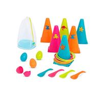 B. toys Juego de Lanzamiento de Conos con Cucharas de Equilibrio