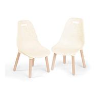 B. Toys - Kid Century Modern: Juego de sillas - Marfil - Sillas para niños - Patas de Madera - Muebles para niños - 3 años +