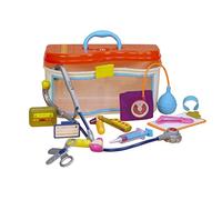 B. toys Maletín médico infantil deluxe 14 piezas con funciones sonoras - termómetro clínico, jeringa, estetoscopio y más - juguetes a partir de 18 meses