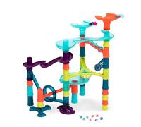 B. toys Marble-Palooza, Laberinto de canicas Educativo Grande | Set de 38 con 8 canicas y 30 tubos, pistas y bucles de colores para construir y reconstruir recorridos, Grande, 3 años y +