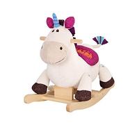 B. toys - Dilly Dally unicornio mecedor de madera - Mecedora Rocker - Suave juguete Montable para niños y bebés de 18 meses en adelante