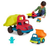 B. toys - Set de Camiones Grab-n-Go - 2 Camiones, Camiones volquete Grandes y Mini para niños pequeños, Juguetes de vehículos de construcción para niños de 1+ años