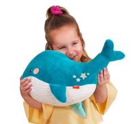 B. toys - Squishies abrazables - Ballena de peluche - Peluche - Ballena azul blandita y blandita - Animal marino lavable para bebés, niños pequeños y niños - Recién nacido, Bebé, 0 Meses +