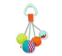 B. toys - Suena tan exprimido - Sonajero sensorial para bebés - Juguete para bebé - 4 pelotas y clip - Colores, texturas y sonidos - 3 meses +