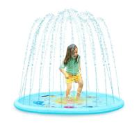 B. toys - Summer Splash Pad - Outdoor Water Sprinkler for Kids - Large 70-Inch Diameter - 3/8" Hose Adapter Included - 1 Year + - Splish 'n' Splash Mat