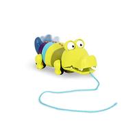 B. toys - Waggle-A-Longs - Snappity Scott - Juguete Pull Along - Cocodrilo Push or Pull - Juguete de cocodrilo andante con cuerda - Juguetes para niños - 18 meses+
