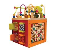 B. toys Zoo Zany, Centro de Actividades de Madera Educativo | Cinco lados de juego con laberinto de cuentas, letras, puertas y pistas en zigzag; recomendado; 1 años y +