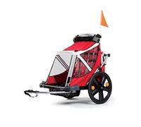 B-Travel - Remolque para niños, de enganchar a la Bicicleta - para niños con un Peso máximo de 16 kg y una Altura máxima de 1,10 m - Fijación a la Bicicleta - Rojo