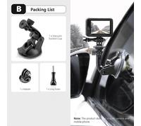 (B)Vamson para accesorios Insta360 X3 Soporte para coche con ventosa de cristal para cámara de acción