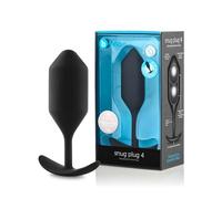 b-Vibe Snug anal plug 4.XL, Negro (5320530000) | Plug, tapones anales avanzados, juguetes sexuales para adultos, 257 g (negro)