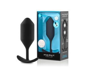 b-Vibe Snug anal plug 4.XL, Negro (5320530000) | Plug, tapones anales avanzados, juguetes sexuales para adultos, 257 g (negro)