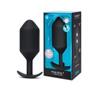 b-Vibe - The Snug Plug 7 - Tope pesado - 4XL | Plug, tapones anales avanzados, juguetes sexuales para adultos, 600 g (negro)