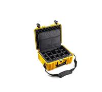 B&W International B&W - Maletín de Transporte para Exteriores (5000, con Funda para Fotos, Resistente al Agua según IP67, Resistente al Polvo, irrompible e Indestructible), Color Amarillo, Amarillo,