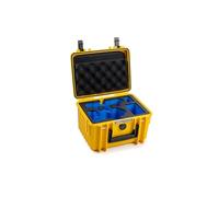 B&W - Maletín de Transporte para dji Mini 4 Pro Drone y Fly More Combo - Tipo 2000 Amarillo - Impermeable según certificación IP67, Resistente al Polvo, irrompible e Indestructible