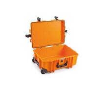 B & W Outdoor Case 6700 - Maletín rígido para Exteriores (Carcasa rígida IP67, sin Contenido, Impermeable, Dimensiones Interiores 53,5 x 36 x 22,5 cm), Color Naranja
