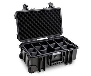 B&W Outdoor.cases Tipo 6600 con sistema de tabiques (RPD) negro