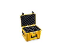 B&W tipo 5500 RPD para exteriores con divisores interiores para maleta estanca cámara de amarillo