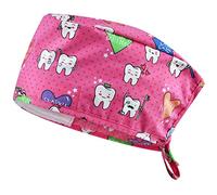 B-well Adelina Gorro Quirofano Enfermera Gorros Quirofano Mujer en Apuros Accesorio para Personal Médico (Dientes)