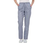 B-well ALESSI Pantalón Sanitario Unisex para Mujer y Hombre - Uniformes con Cintura Elástica y 3 Bolsillos - Gris Claro XXL