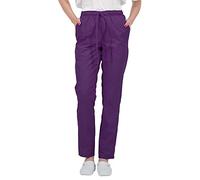 B-well ALESSI Unisex Pantalón Sanitario Mujer Pantalones Sanitarios Mujer Uniformes Sanitarios Mujer Hombre Cintura Elástica 3 Bolsillos Arándanos XL
