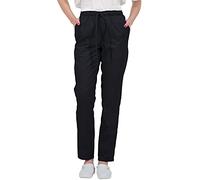 B-well ALESSI Unisex Pantalón Sanitario Mujer Pantalones Sanitarios Mujer Uniformes Sanitarios Mujer Hombre Cintura Elástica 3 Bolsillos Negro L