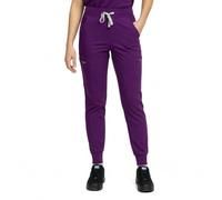 B-well Aurelia Pantalones Médicos Tipo Jogger para Mujer, Antimicrobianos, Antiolores, Antiarrugas, con 6 Bolsillos Y Cintura Ajustable, Berenjena, XXL