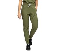 B-well Aurelia Pantalones Médicos Tipo Jogger para Mujer, Antimicrobianos, Antiolores, Antiarrugas, con 6 Bolsillos Y Cintura Ajustable, Verde Oliva, XXL