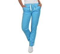 B-well Dante Pantalón Sanitario Mujer Pantalones Sanitarios Mujer Uniformes Sanitarios Mujer 5 Bolsillos, Unisex, Cintura elástica Azul Claro XXL