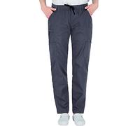 B-well Dante Pantalón Sanitario Mujer Uniformes 5 Bolsillos, Unisex, Cintura Elástica Gris S