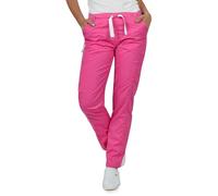 B-well Dante Pantalón Sanitario Mujer Uniformes 5 Bolsillos, Unisex, Cintura Elástica Rosa, S
